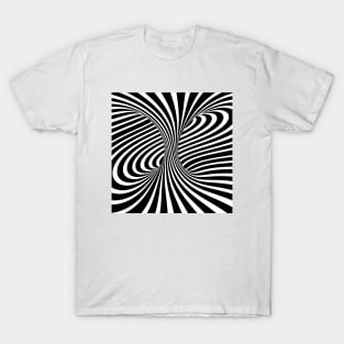 Swirl Lines Black and White T-Shirt